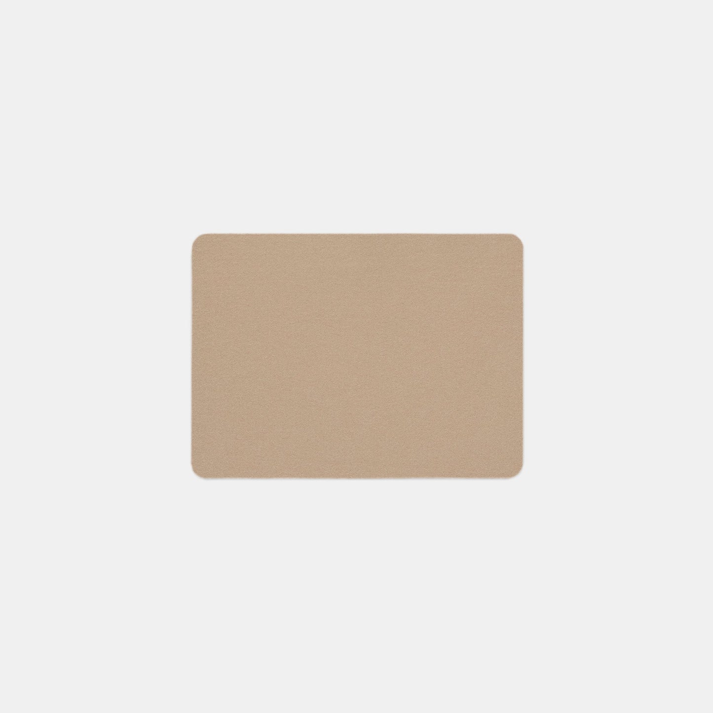 A rectangular beige Felt Tops mat with rounded corners is centered on a plain white background.