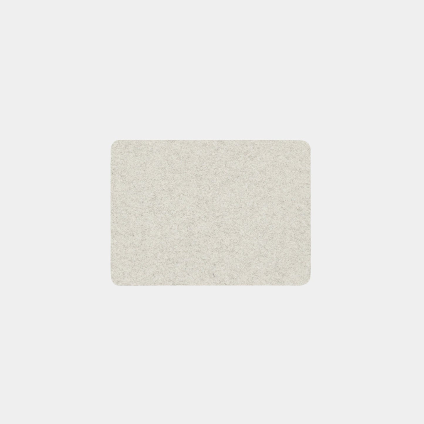 A rectangular light gray Felt Tops pad with rounded corners is centered on a plain white background.