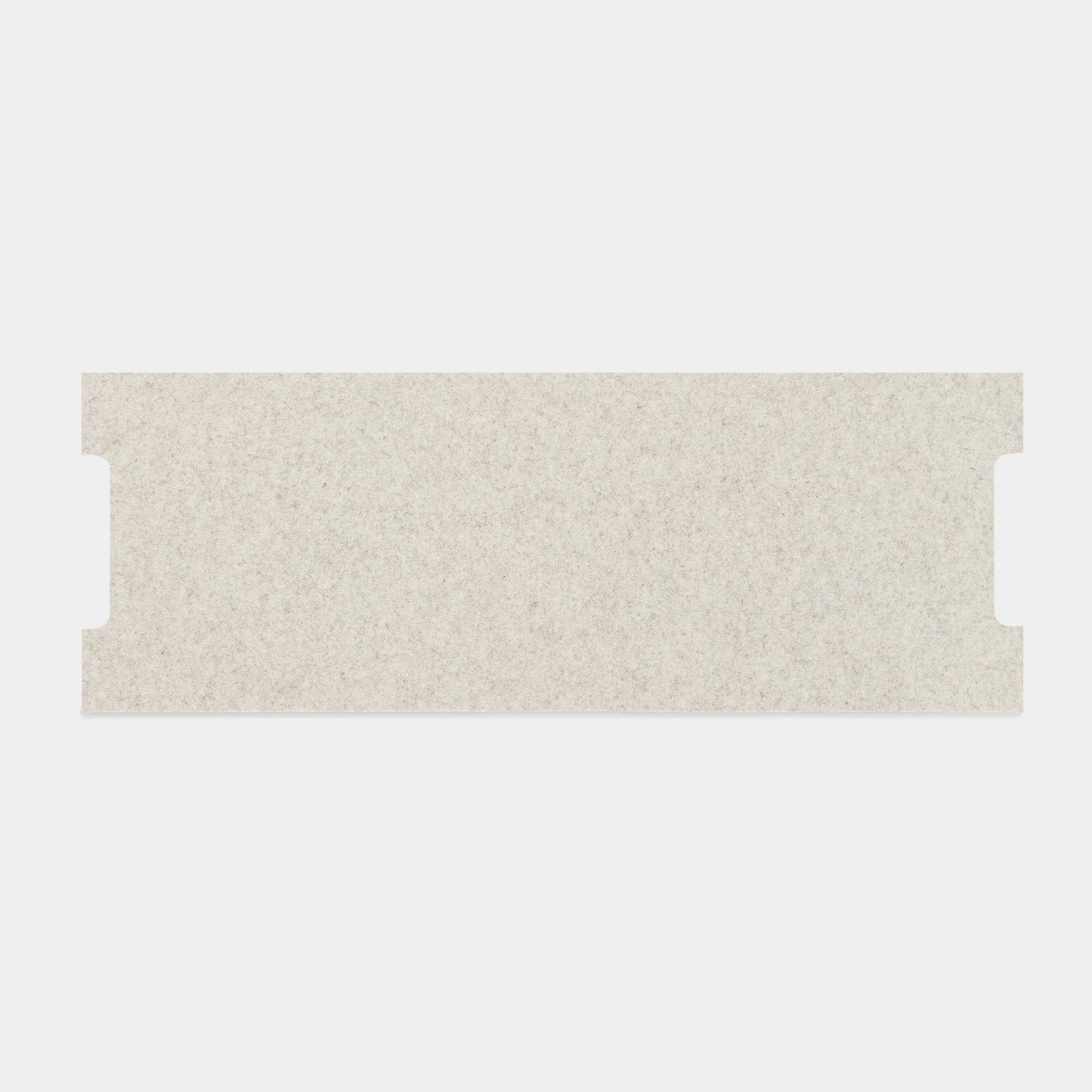 A Felt Tops piece in light gray, rectangular with small notches on each short side, is shown on a plain white background.