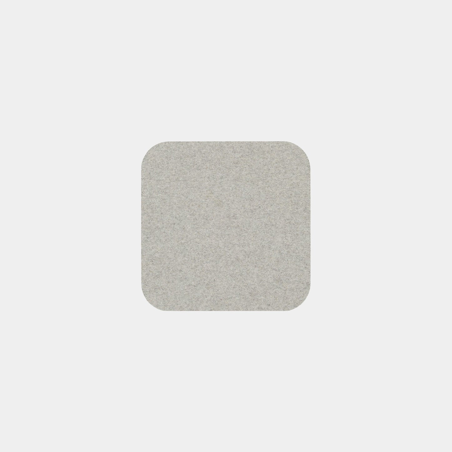 A light gray, square-shaped Felt Tops product with rounded corners is centered on a plain white background.