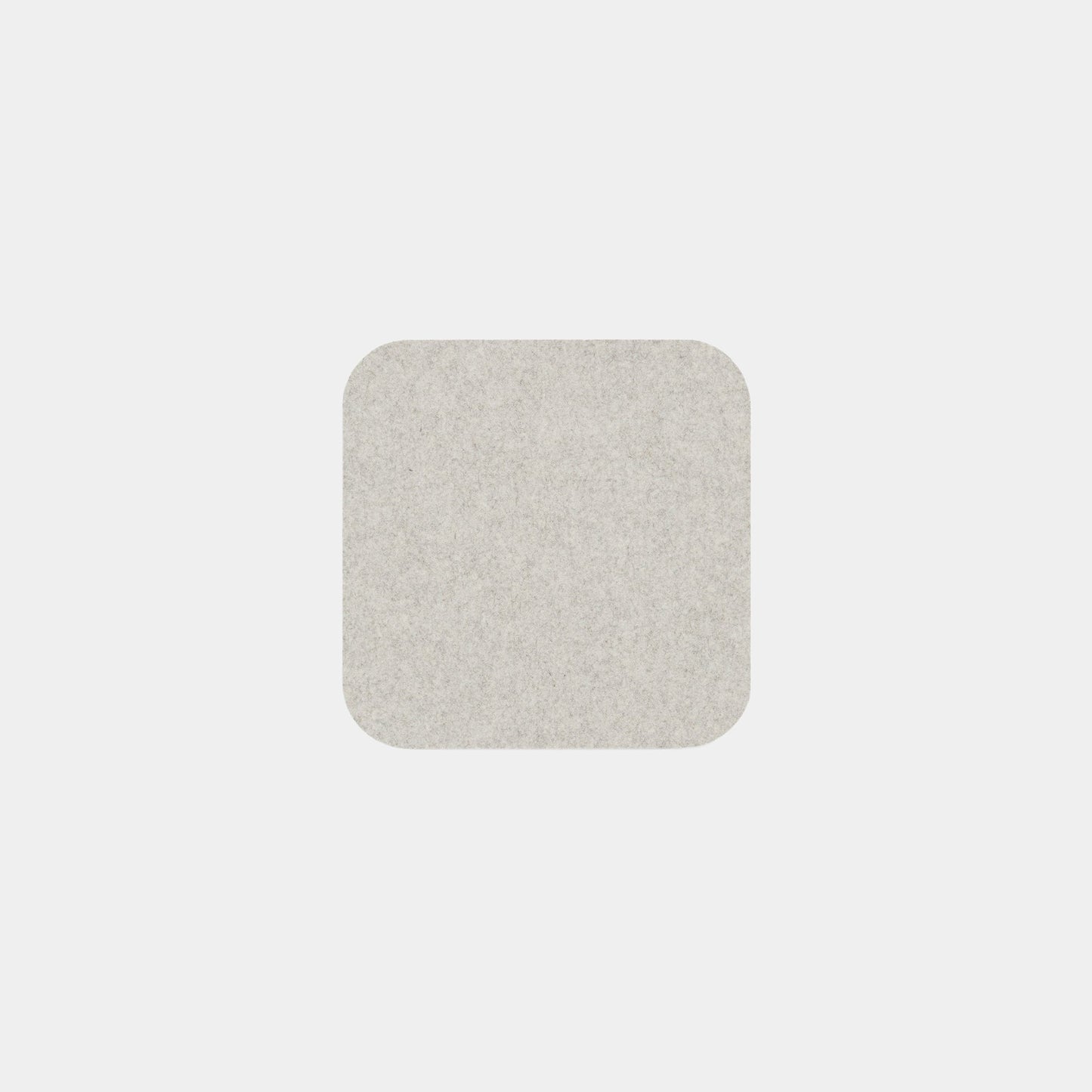 A light gray, square-shaped Felt Tops with rounded corners is centered on a plain white background.